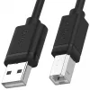 USB-2.0-kabel Unitek Y-C420GBK, USB-A naar USB-B, 3 m, zwart