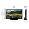 Televisie Toshiba 24WV3F63DG 24 inch LED-display HD-resolutie