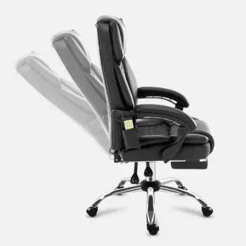 Ergonomische bureaustoel mark adler MA-BOSS 6.0, zitting van bio-leer, in hoogte verstelbaar 47–55 cm, lendensteun, tilt-dual-mechanisme