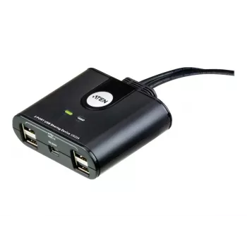 USB 2.0 2-poorts randapparatuur-sharing-apparaat ATEN US224AT — USB Type-A, 1,8 m kabel, zwart