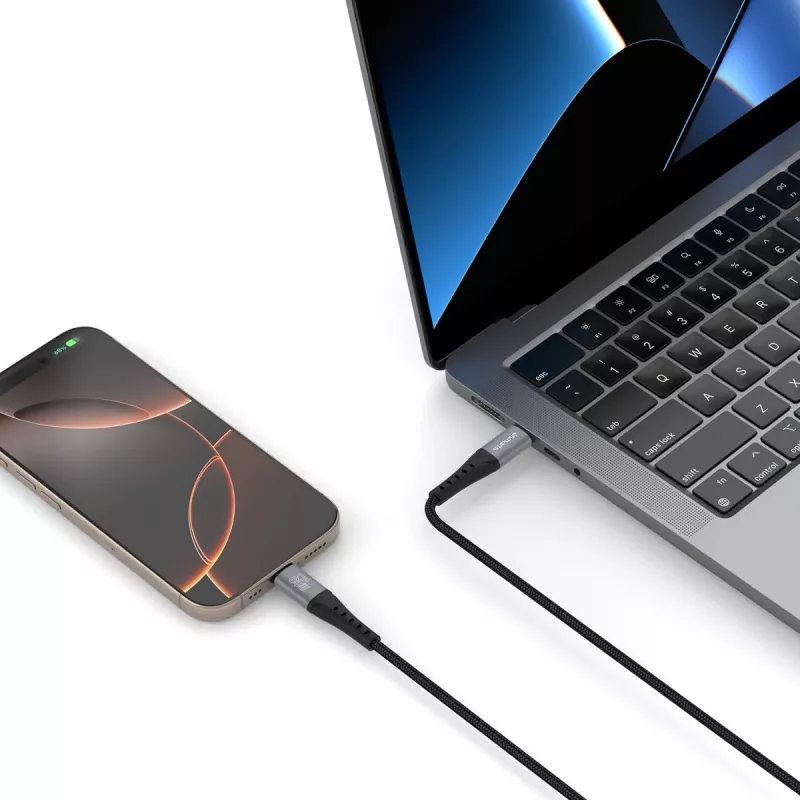 USB-kabel 4smarts 541454 1,5 m USB-C zwart