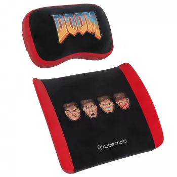 Memory foam kussenset noblechairs DOOM Retro Edition — ergonomische kussens voor gaming- en bureaustoelen
