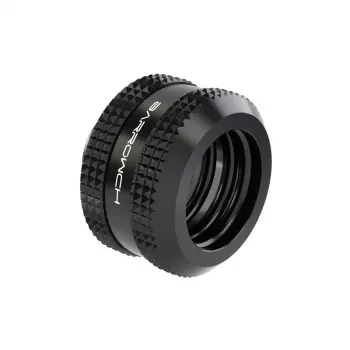 Barrow Hardtube Fitting 16 mm G1/4 inch – rechte zwarte compressieaansluiting voor 16-mm-hardtubes