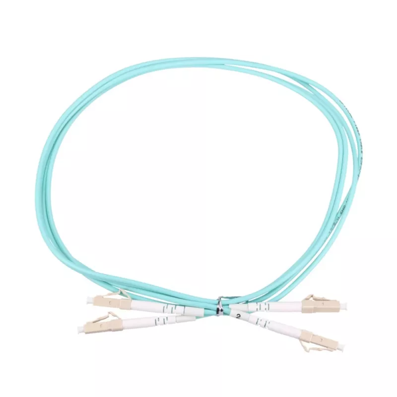 Extralink LC/UPC naar LC/UPC glasvezel-patchkabel, multimode OM3, duplex, 3 mm mantel, 2 m