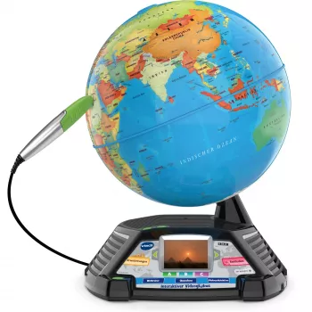 Interactieve videoglobus VTech 80-605404 — educatieve pratende globe met audio- en interactieve inhoud