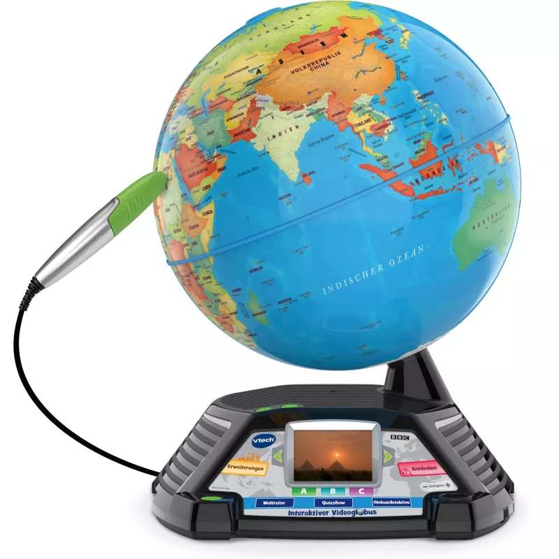 Interactieve videoglobus VTech 80-605404 — educatieve pratende globe met audio- en interactieve inhoud