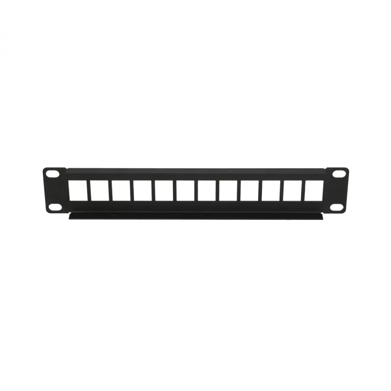 Patchpaneel Extralink 12-poorts UTP 10 inch metalen behuizing, zwart
