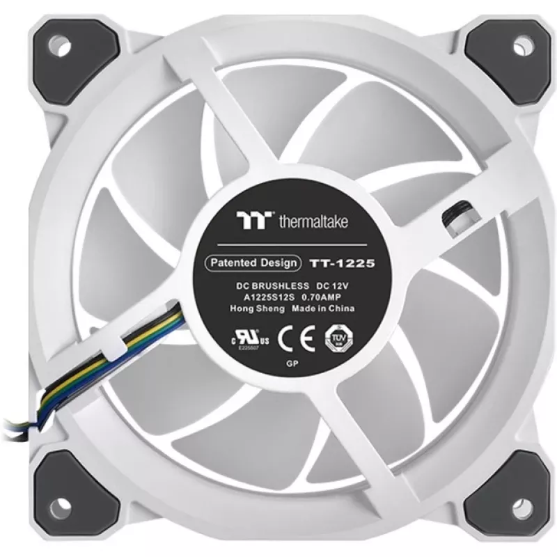 Thermaltake Riing Quad 12 RGB TT Premium Edition radiatorventilator CL-F100-PL12SW-A, 120 mm, 3 stuks met controller, wit