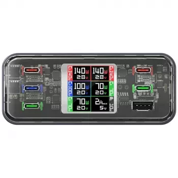 Oplaadstation 360W 5xUSB-C + 1xUSB-A GaN