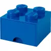 LEGO Brick Drawer 4 blauw, opbergbox blauw