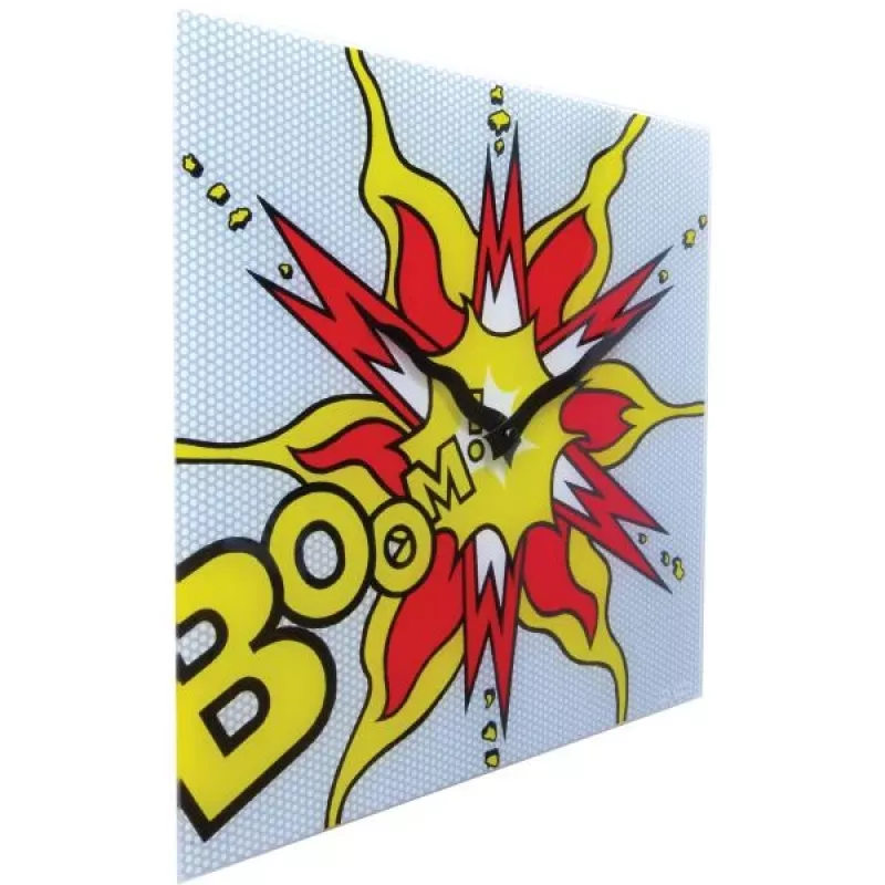 NeXtime klok 8173 Boom, 43x43 cm, wandklok, rood/geel/wit