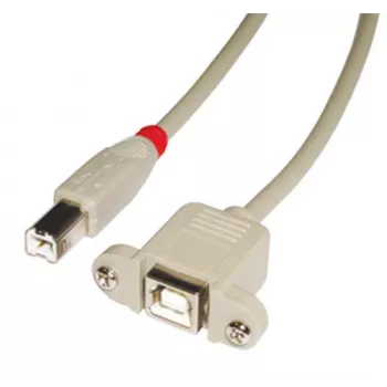 Lindy 31800 USB-kabel 0,5 m USB B grijs