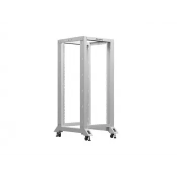 LANBERG 19 inch open rack 27U 600x800 mm grijs, 27U open-frame serverrack