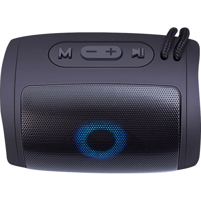 DEFENDER Enjoy S200 65200 draagbare Bluetooth-luidspreker, TWS, 5 W, LED-licht, FM, microSD, accu van 10 uur, zwart