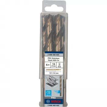 Spiraalboor Bosch HSS kobalt 2608585905 5-delige set