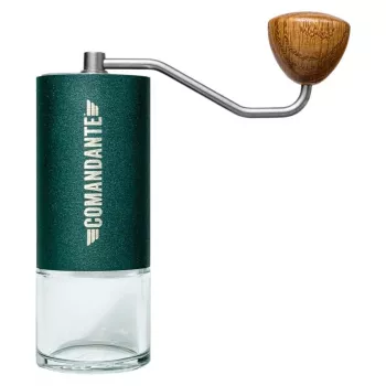 Handmatige koffiemolen COMANDANTE C40 MK4 Nitro-Blade Racing groen — instelbare maalgraden, 160 mm, 740 g