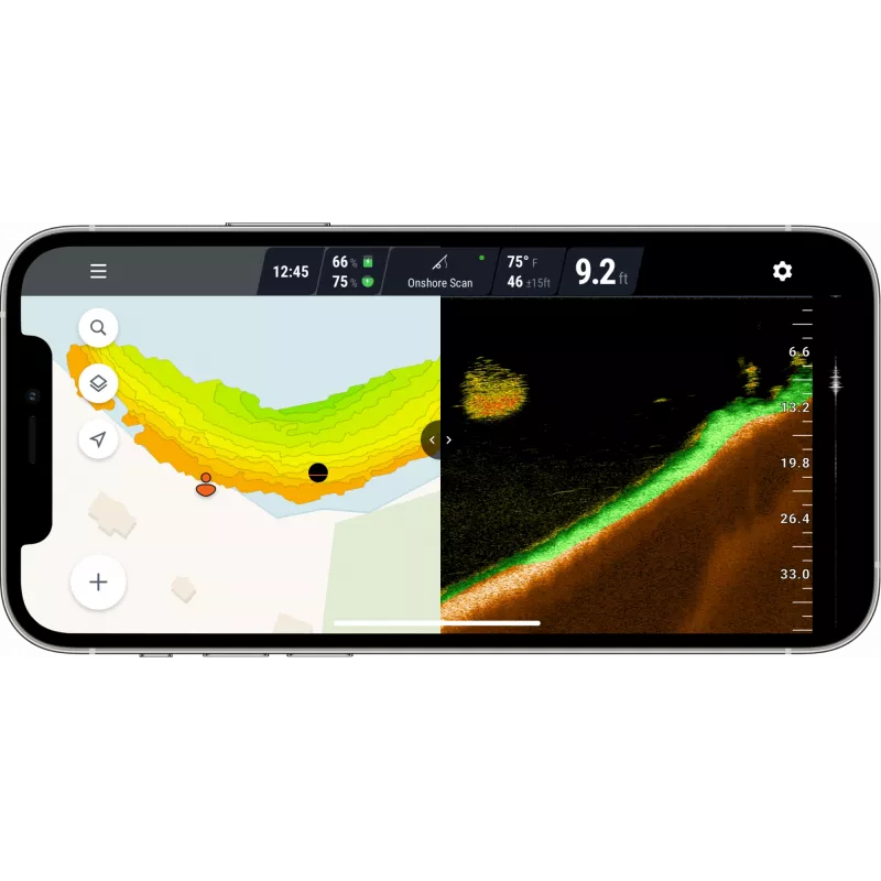 Deeper Smart Sonar PRO+ 2 uitwerpbare fishfinder, 100/240/675 kHz, 100 m diepte, wifi, GPS, tot 9 uur, zwart