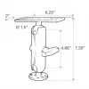 RAM Mounts marine-elektronicahouder RAM-111U, aluminium, zwart