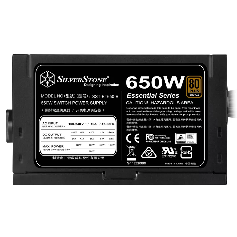 Voeding Silverstone SST-ET650-B v1.4 650 W