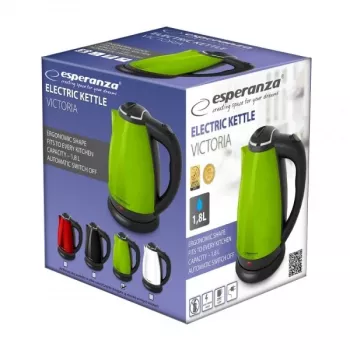 Waterkoker ESPERANZA EKK113G 1,8 L 1800 W roestvrijstalen behuizing, automatische uitschakeling, droogkookbeveiliging