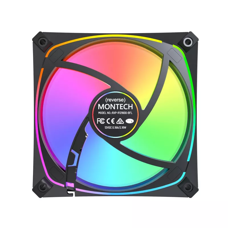 MONTECH RX120 PRO zwart 120mm ARGB 3-pack