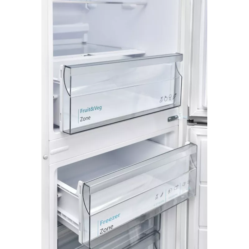 Sharp SJ-FBB05DTXWE vrijstaande koel-vriescombinatie, 288 l (204 l + 84 l), vriezer onderaan, NanoFrost, 180 cm, energieklasse E, wit