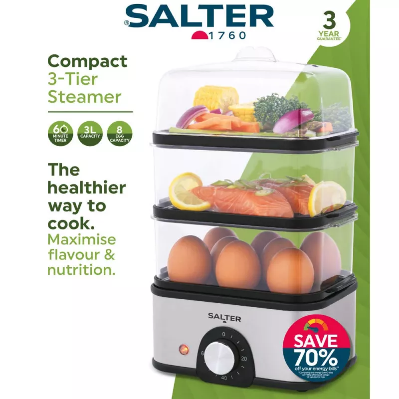 Salter EK5885VDE compacte 3-traps stomer