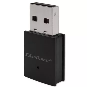 Compacte draadloze mini-USB-WLAN-adapter QOLTEC 57007 – single-band 2,4 GHz, tot 150 Mbit/s, interne antenne