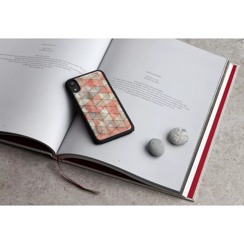 Telefoonhoesje iKins voor iPhone XR — diamantpatroon, zwart