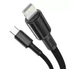 Baseus High Density gevlochten kabel Type-C naar Lightning, PD, 20W, 1m (zwart)