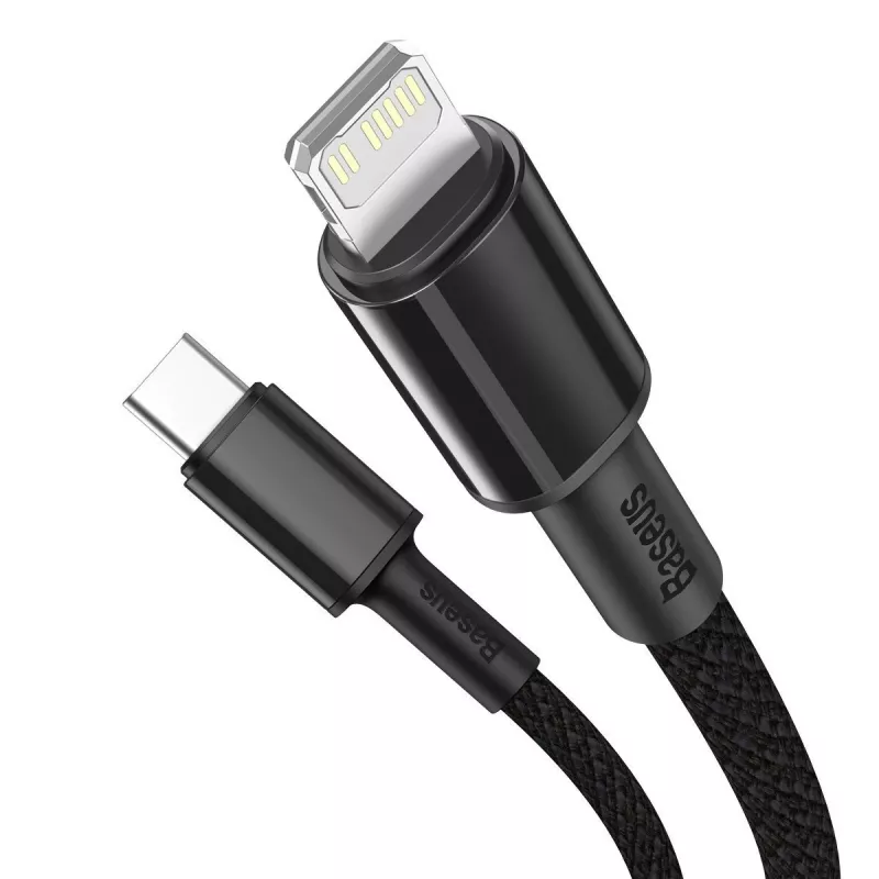 Baseus High Density gevlochten kabel Type-C naar Lightning, PD, 20W, 1m (zwart)