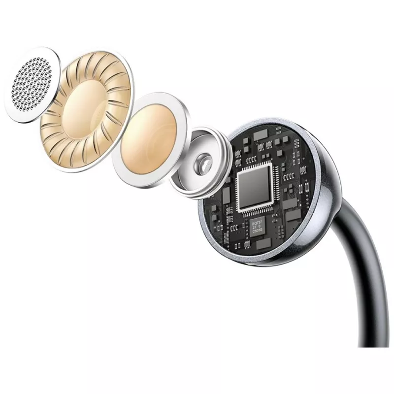 Bluetooth-hoofdtelefoon R02 Clip-on grijs