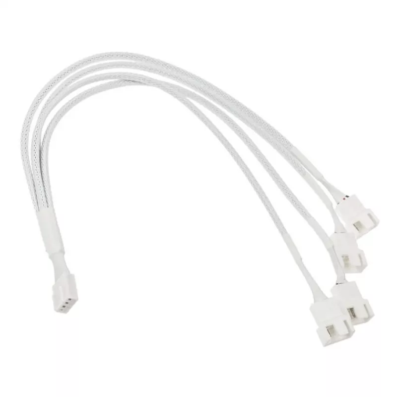 Kolink 1-4 PWM ventilator splitterkabel - 35cm, gevlochten, wit (PGW-AC-KOL-161)