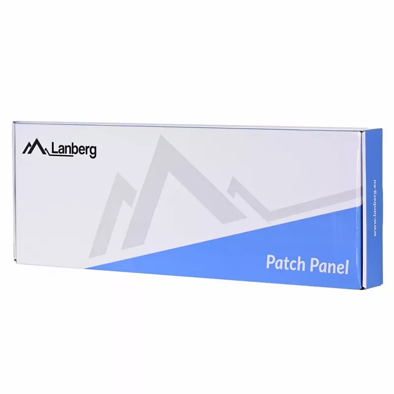 Patchpanel 1U LANBERG PPKS-1124-B, 24 poorten, 1U, ABS, zwart, 482,6×44,5×154 mm