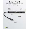 Goobay Slim 5-poorts USB-hub, USB-C™ naar USB-C™/USB-A, USB 3.2 (74460)