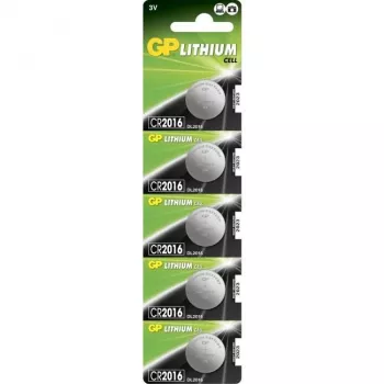 GP Batteries CR2016 lithiumcel - lithium - knoop/munt - 3 V (060.2016C5)