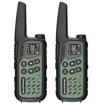 Handportofoon Baofeng BF-T25E — 16 kanalen, 2×1400 mAh Li‑Ion, VOX, LCD, groen, set van 2