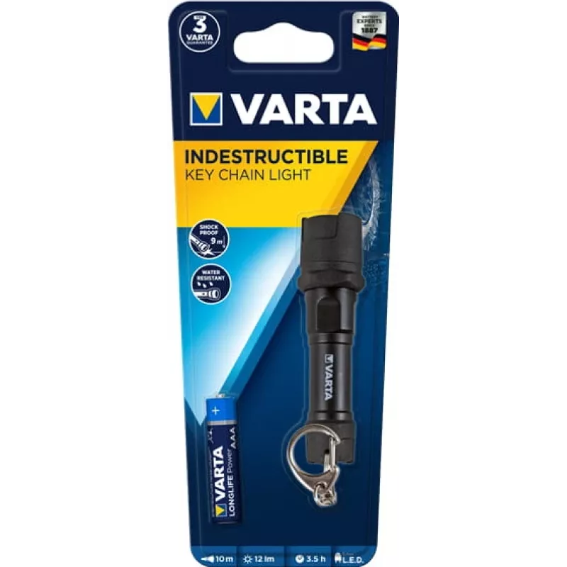 Sleutelhangerzaklamp Varta 16701 101 421 zwart LED schokbestendig IPX4