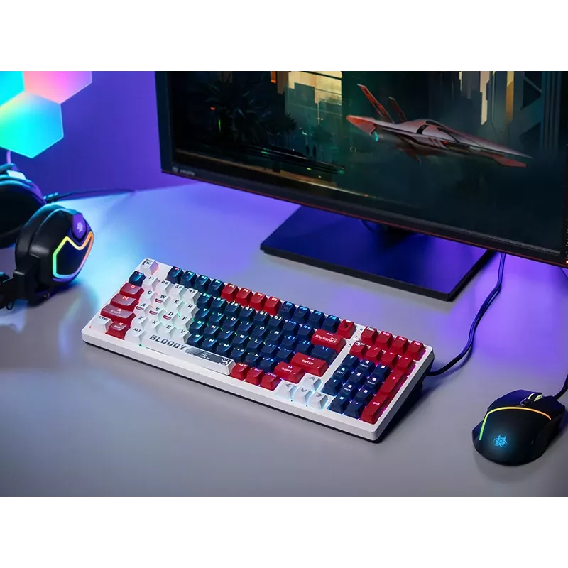 A4Tech Bloody S98 mechanisch gamingtoetsenbord, USB, Sports Navy, BLMS Red Plus-schakelaars