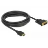 Videokabel-adapter DeLOCK 85655 3m HDMI type A DVI zwart