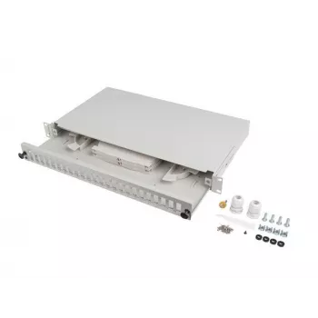 Glasvezel-patchpanel LANBERG FOP1-24SD-LQS 19 inch 1U 24xSC duplex 24xLC quad
