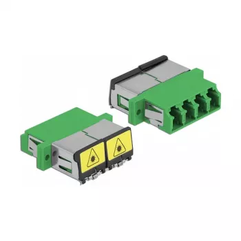 Optische vezelkoppeling DeLOCK 86902 LC Quad female naar LC Quad female single-mode groen