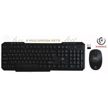 Rebeltec draadloze toetsenbord- en muisset