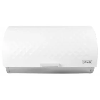Broodtrommel Maestro MR-1676-WHITE, RVS klapdeksel, wit, 385×255×190 mm
