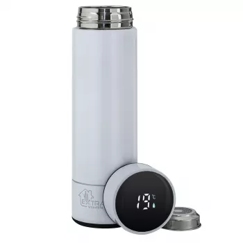 Extralink Smart Travel Mug wit, thermobeker met temperatuurweergave