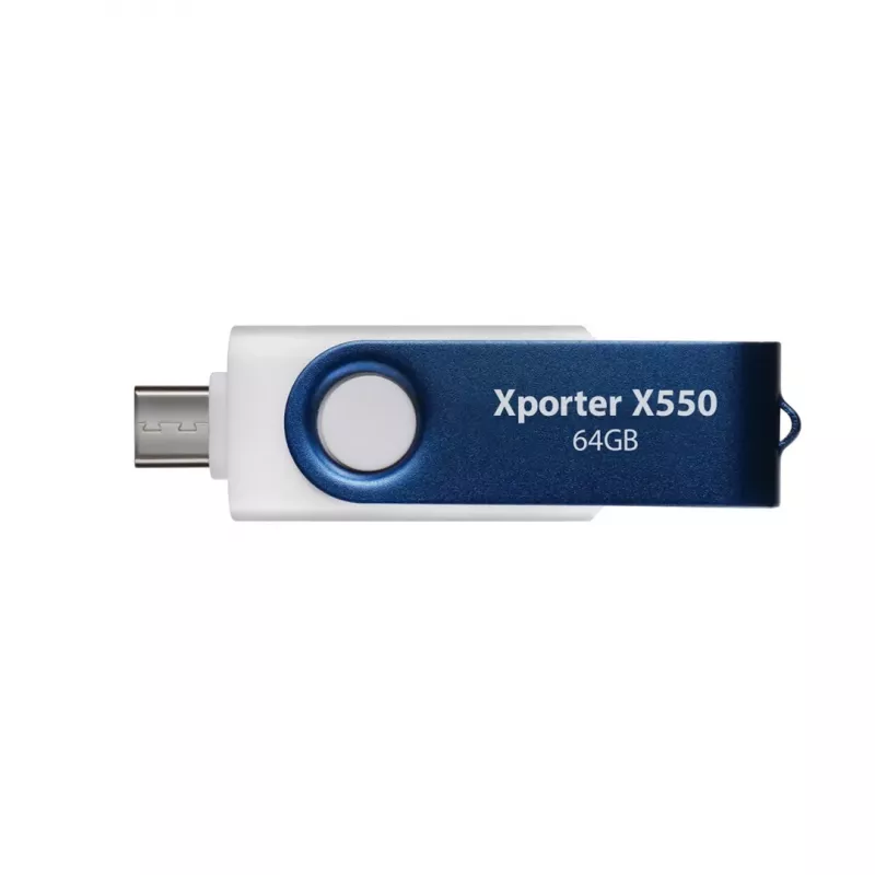 USB-stick Patriot Memory 64 GB dual USB A+C PS64GX550AAD wit blauw