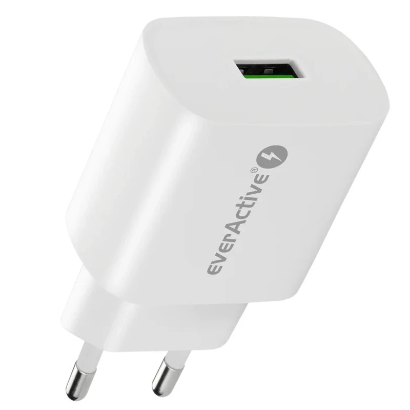 TELEFOONOPLADER 1X USB 18 W QC 3.0 WIT