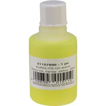 Stempelkusseninkt EUROLITE UV-actief transparant geel 50 ml (51107996)
