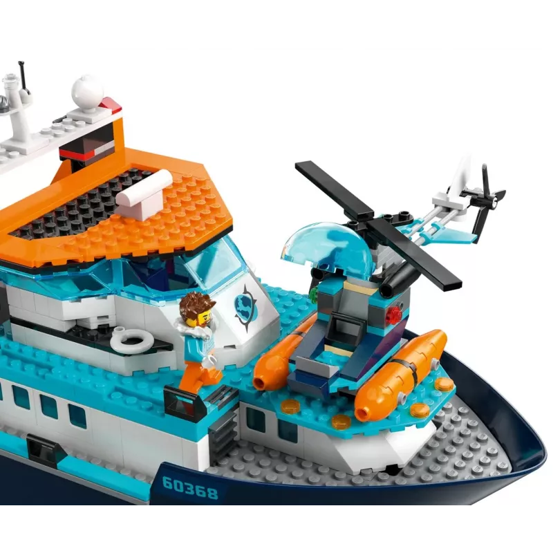 Constructiespeelgoed LEGO City Arctische expeditie schip 60368 — 815 onderdelen, 7+ jaar, bevat 4 minifiguren