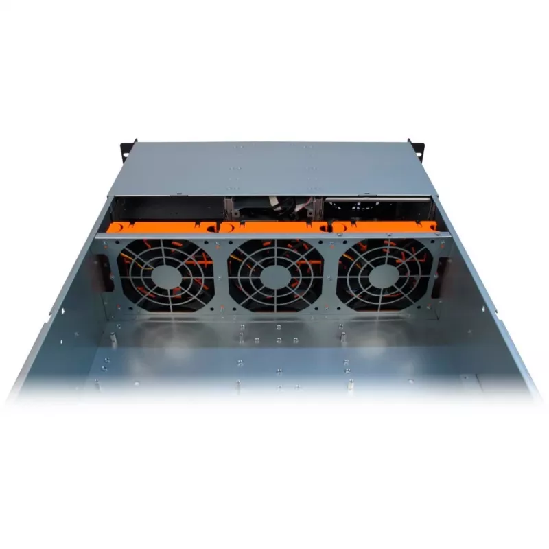 Inter-Tech 3U-30255 rack zwart, roestvrij staal
